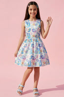 Barbie Pop Print Fit & Flare Dress BAF234