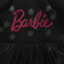 Barbie Black Satin Puff Sleeve Party Dress For Girls | Stylish Festive Outfit | Kids | Tiny Girl India