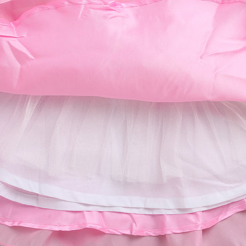 Barbie Light Pink Satin Layered Party Dress BAF239