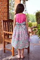 Barbie Pink And Aqua High-Low Satin Party Dress BAF250