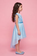 Barbie Light Blue Satin Layered Party Dress BAF261