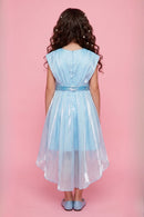Barbie Light Blue Satin Layered Party Dress BAF261