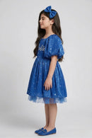 Barbie Blue Off Shoulder Party Dress BAF279