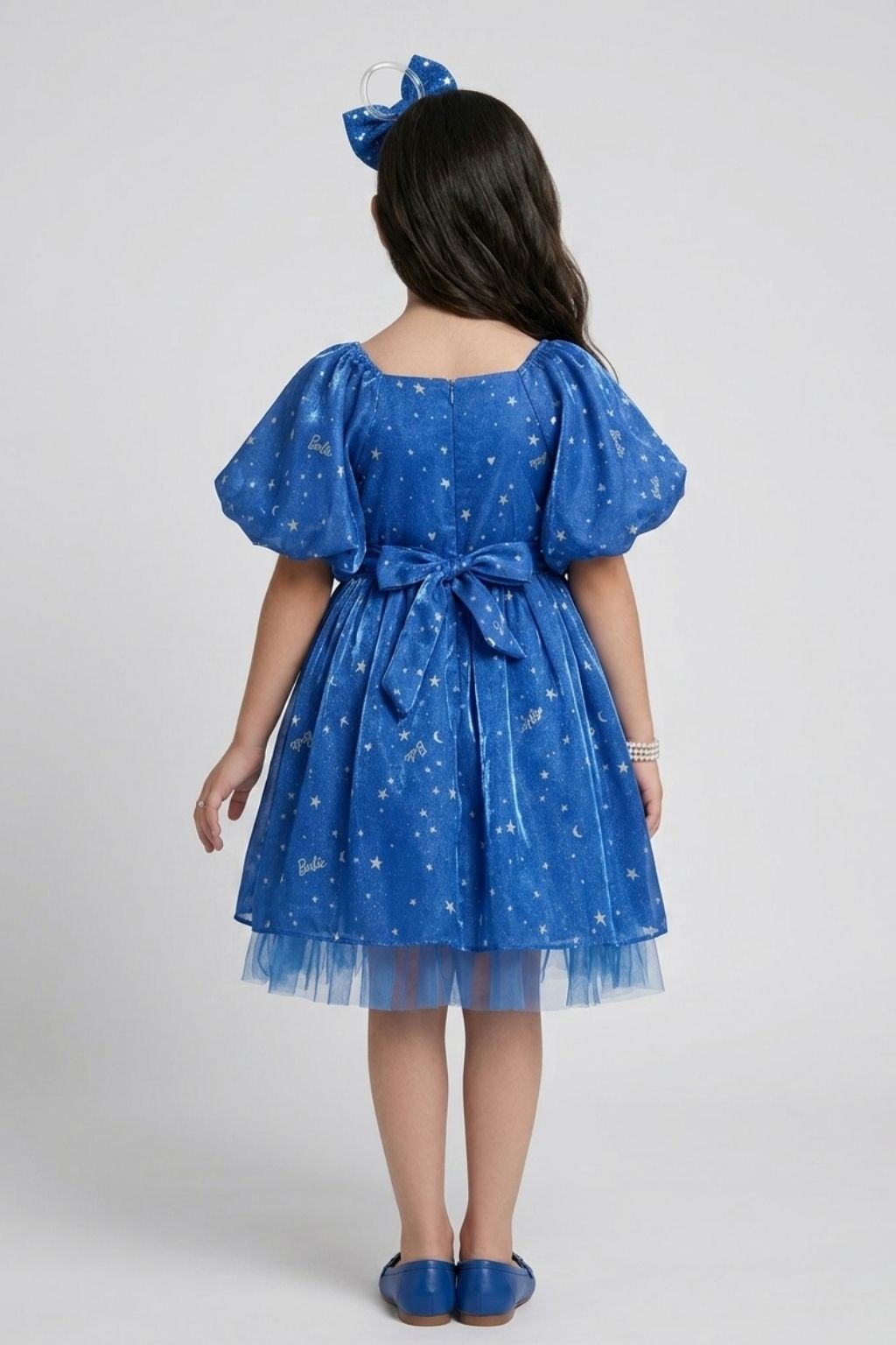 Barbie Blue Off Shoulder Party Dress BAF279