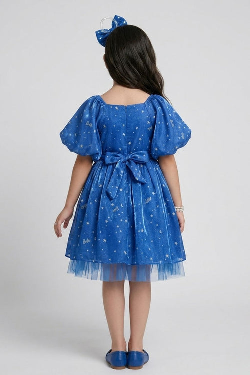 Barbie Blue Off Shoulder Party Dress BAF279