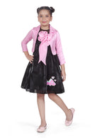 Barbie Black Party Dress With Pink Jacket For Girls | Soft & Stylish Festive Outfit | Kids | Tiny Girl India