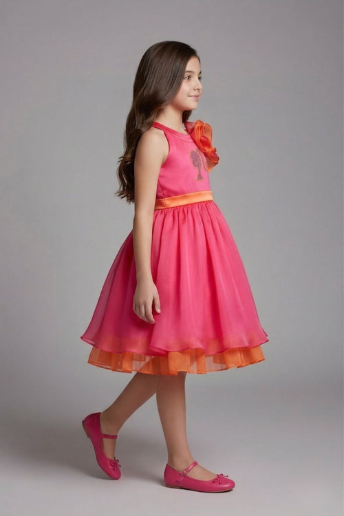 Barbie Hot Pink & Orange Party Dress BAF313
