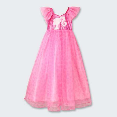 Barbie Pink Sequin Leopard Print Party Dress BAG401