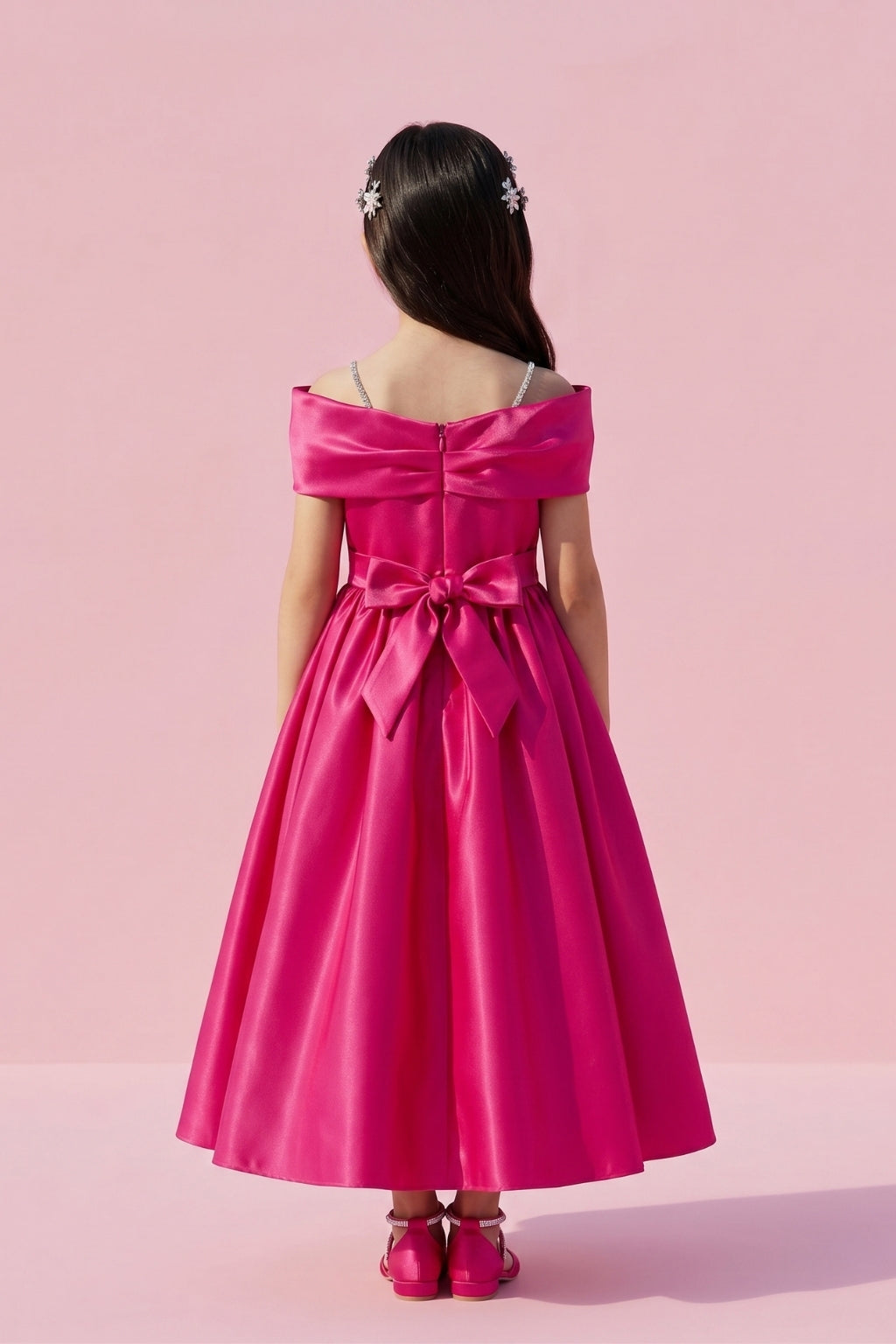 Girls Barbie Pink Party Dress BAG431