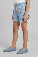 Barbie Light Blue Denim Drawstring Shorts BAH601
