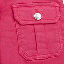 Barbie Hot Pink Cotton Utility Pocket Shorts For Girls | Stylish Summer Casual Wear | Kids | Tiny Girl India