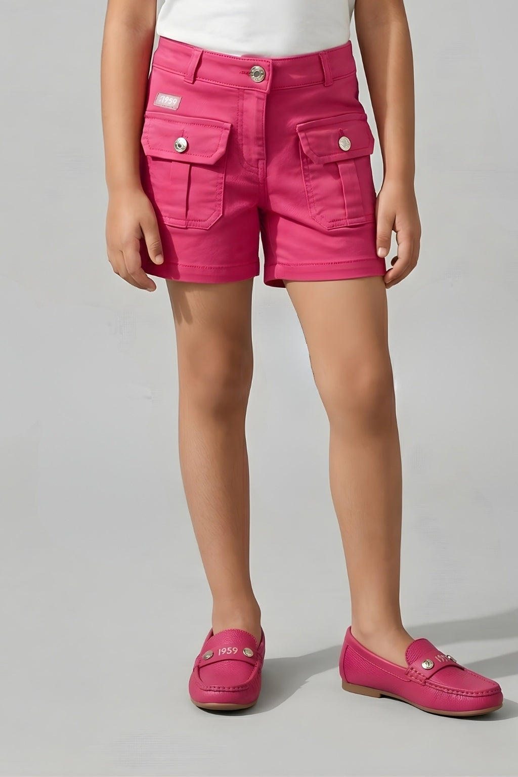 Barbie Hot Pink Cotton Pocket Shorts BAH607