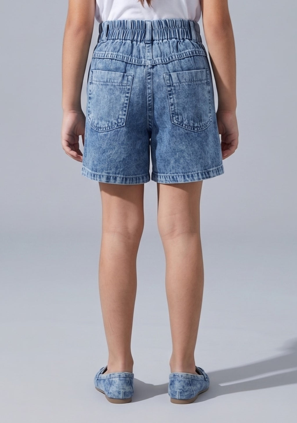 Barbie Blue Denim Logo Shorts BAH617