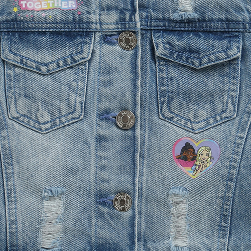 Barbie Blue Denim Sleeveless Jacket BAJ2033