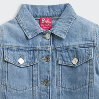 Barbie Classic Blue Denim Jacket For Girls | Casual Everyday Outerwear | Kids | Tiny Girl India