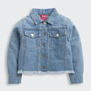 Barbie Classic Blue Denim Jacket For Girls | Casual Everyday Outerwear | Kids | Tiny Girl India