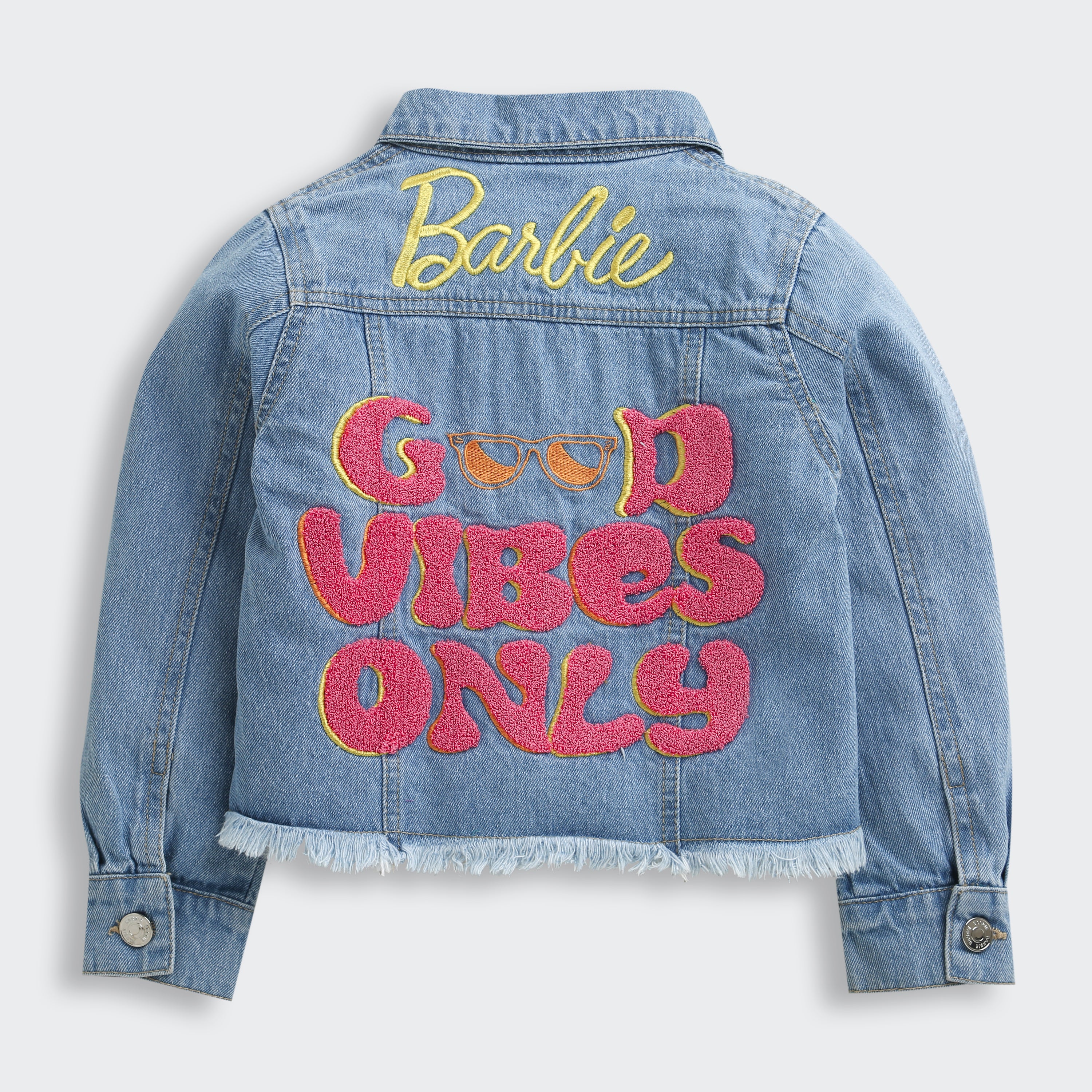 Barbie Classic Blue Denim Jacket For Girls | Casual Everyday Outerwear | Kids | Tiny Girl India