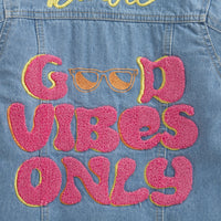 Barbie Classic Blue Denim Jacket For Girls | Casual Everyday Outerwear | Kids | Tiny Girl India