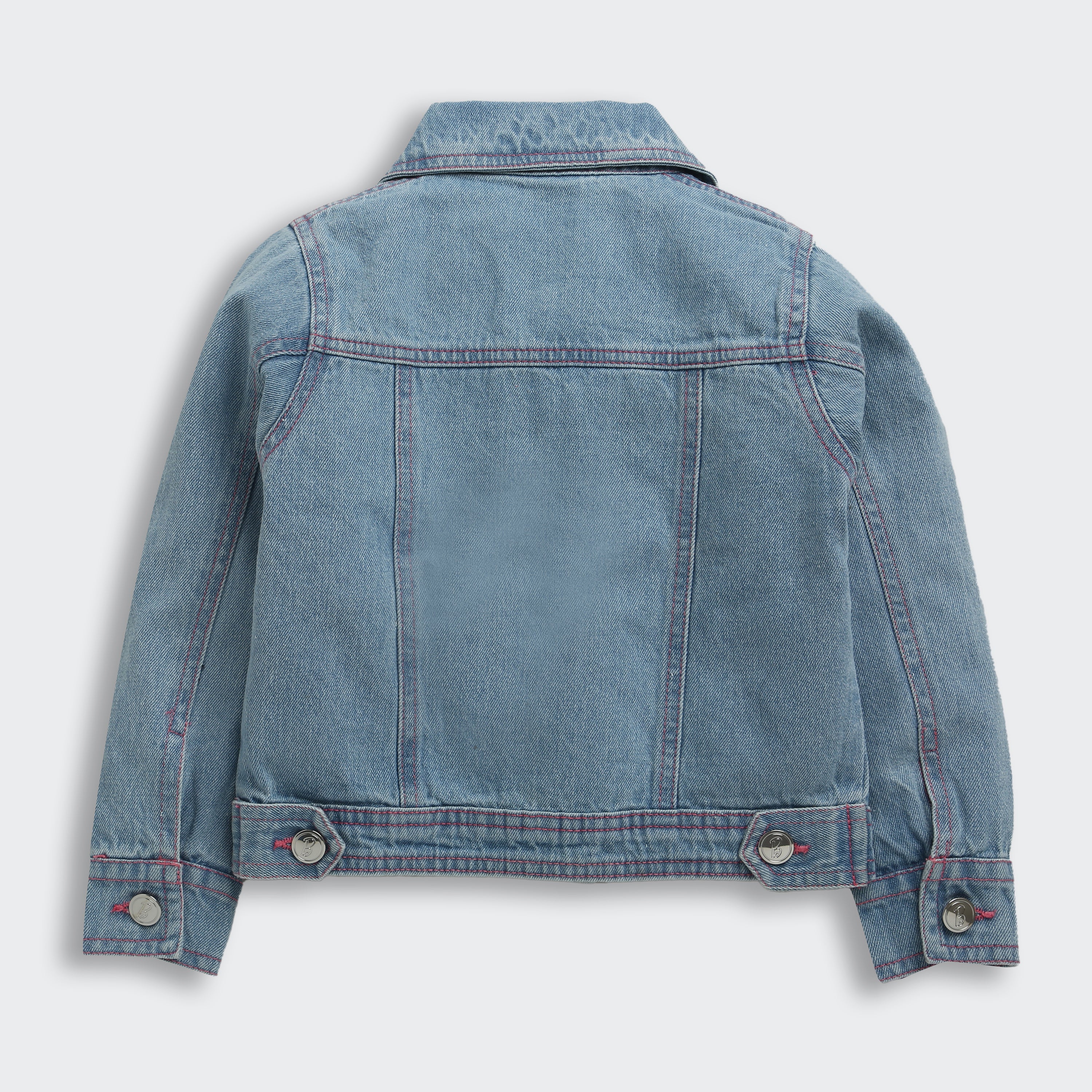 Barbie by Tiny Girl Cotton Full Sleeves Solid Pocket Detailed Jacket - Dark Blue