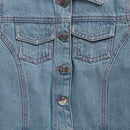 Barbie by Tiny Girl Cotton Full Sleeves Solid Pocket Detailed Jacket - Dark Blue