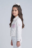 Barbie Girls White Denim Jacket BAJ2077
