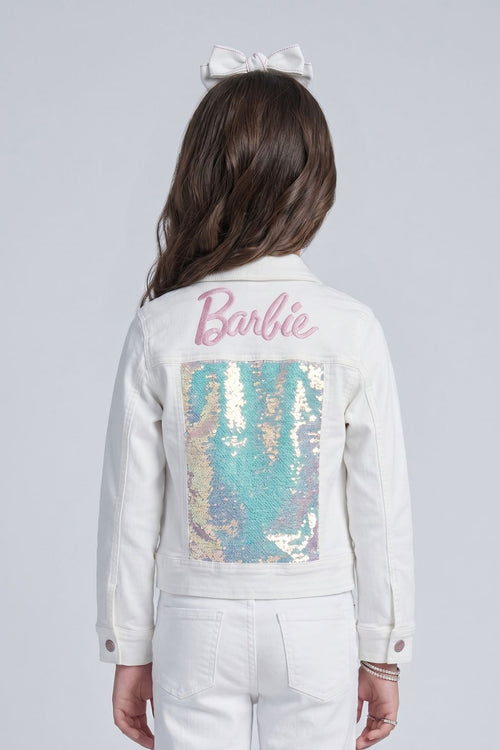 Barbie Girls Denim White Jacket  BAJ2077