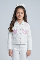Barbie Girls White Denim Jacket BAJ2077