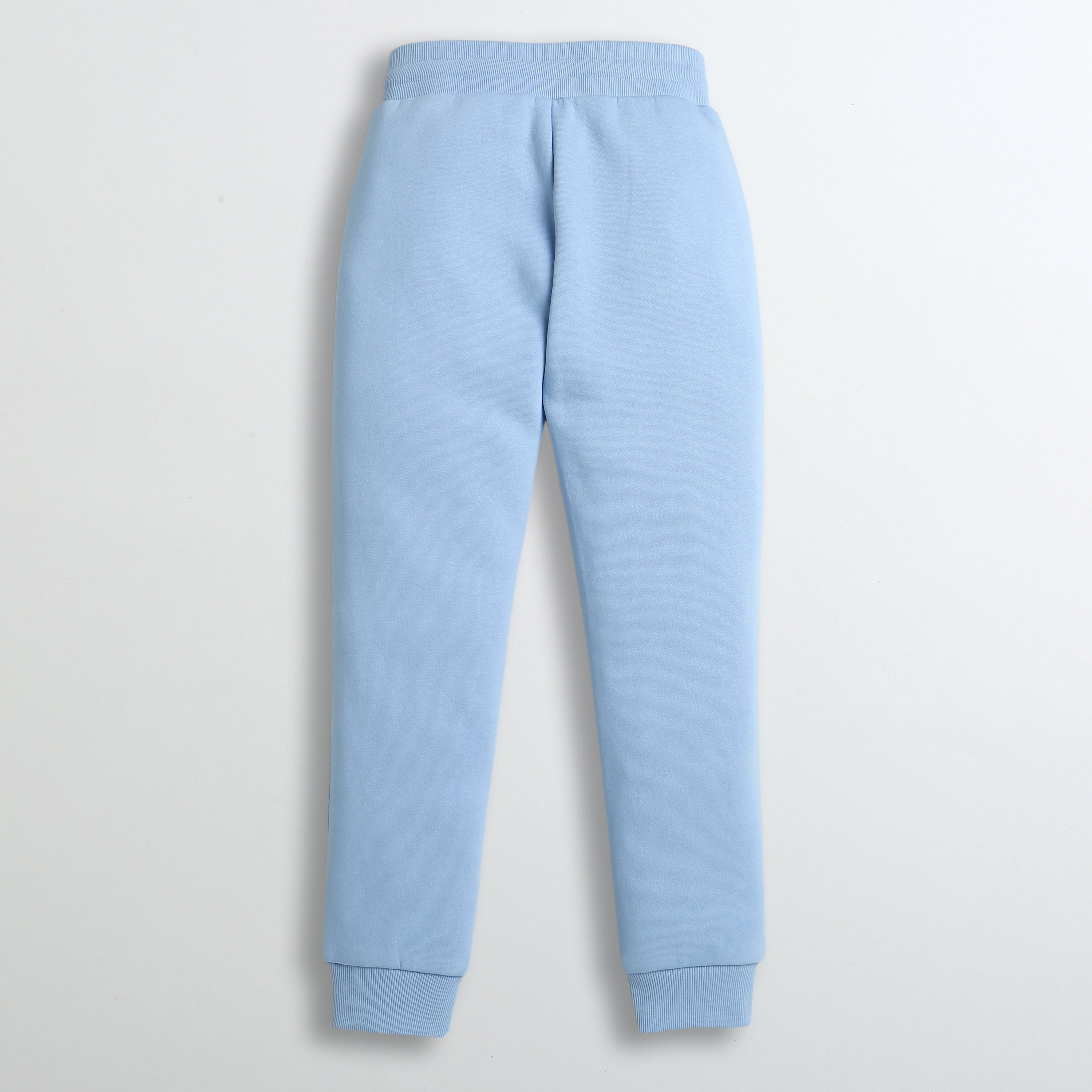 Barbie Sky Blue Fleece Jogger Pants For Girls | Soft Winter Track Bottoms | Kids | Tiny Girl India