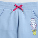 Barbie Sky Blue Fleece Jogger Pants For Girls | Soft Winter Track Bottoms | Kids | Tiny Girl India
