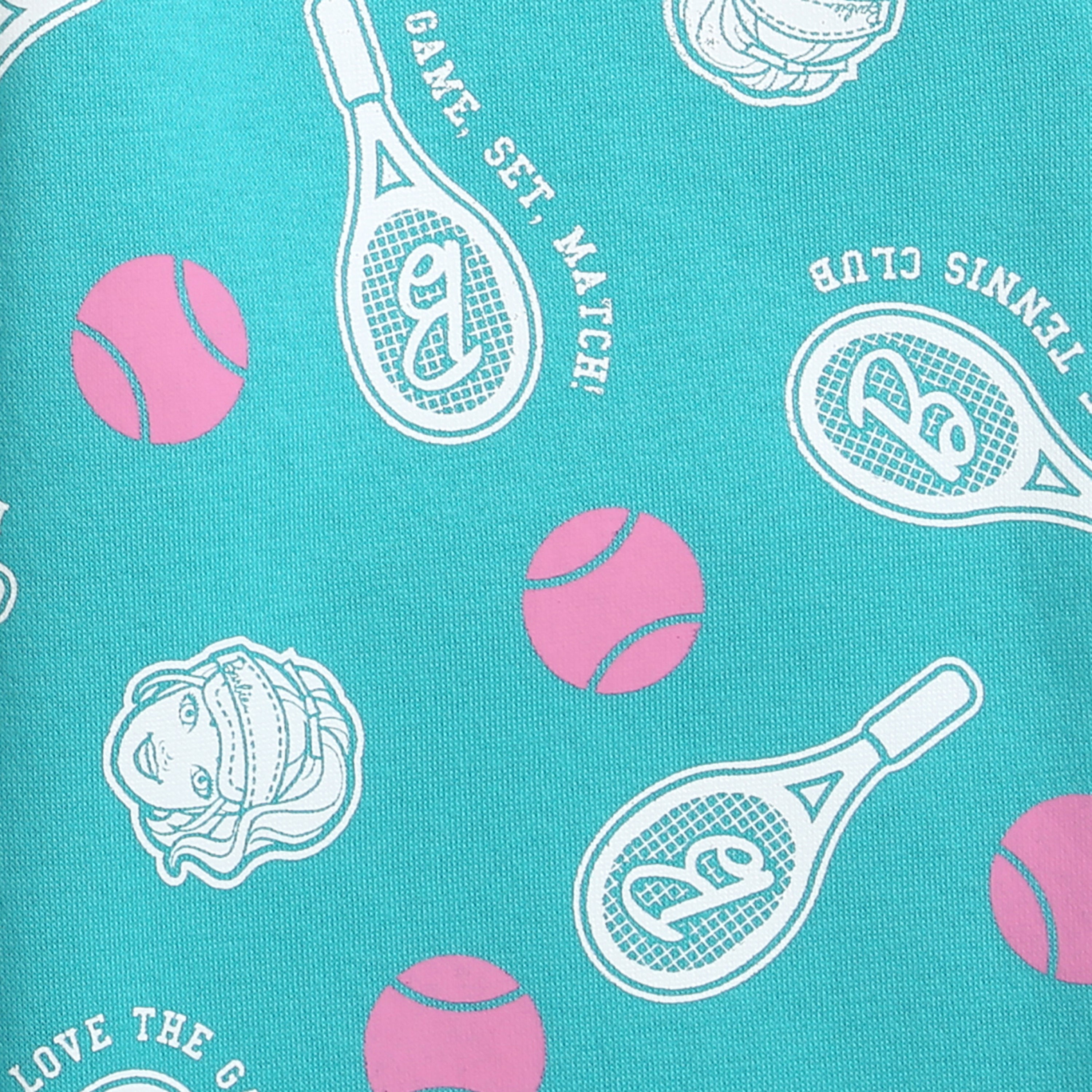 Girls Teal Printed Joggers | Fun Kids Track Pants with Pattern | Soft Cotton Lowers for Children | Stylish Playwear for Daughters | Casual Kids Trousers India