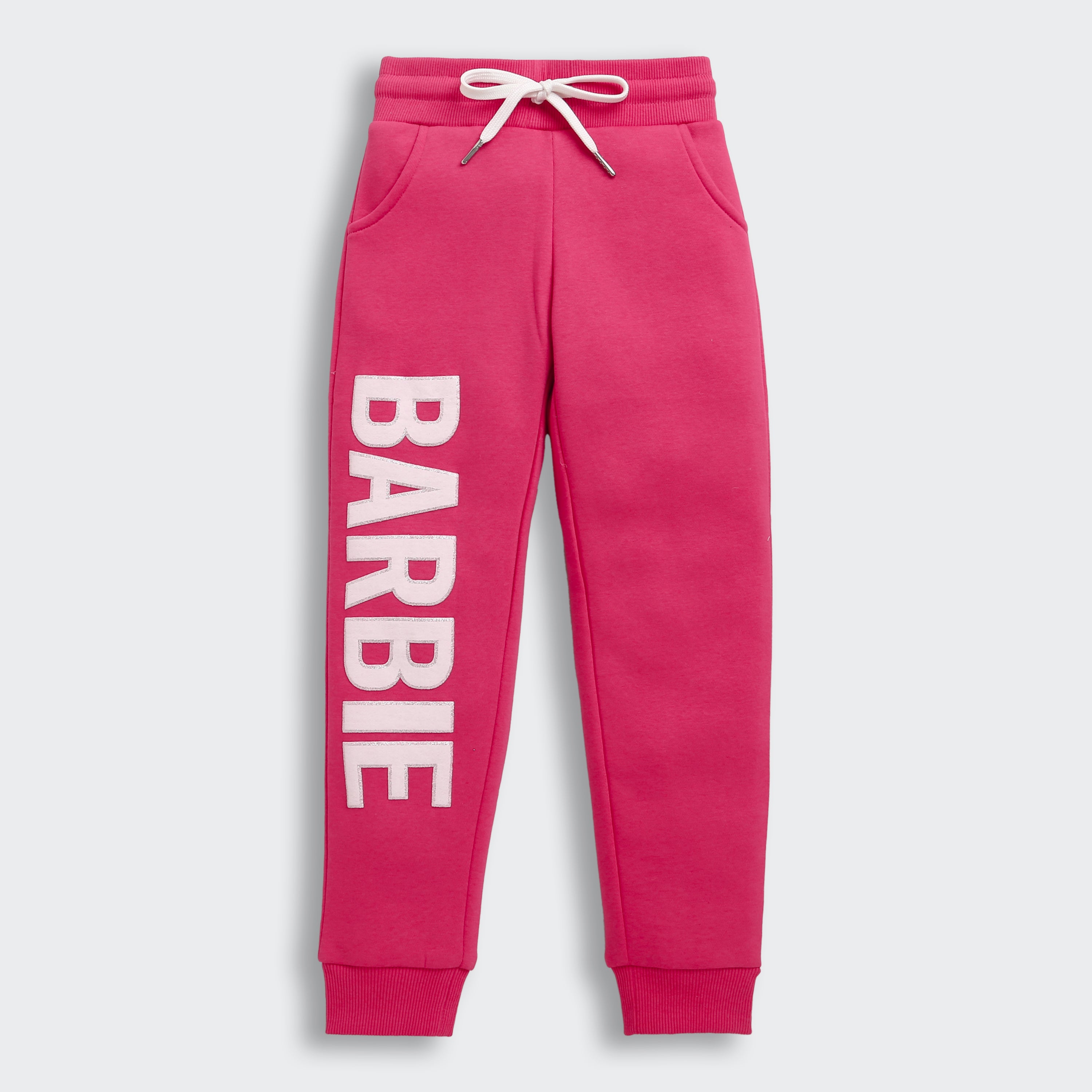 Barbie Hot Pink Joggers for Girls | Bold Kids Track Pants | Premium Cotton Lower for Daughters | Branded Children's Activewear | Barbie Fashion Kids India