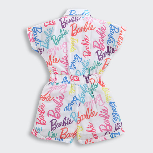 Barbie Multi-Colour Print Playsuit BAJP102