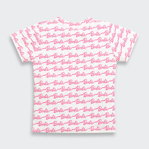 Barbie Printed T-Shirt Denim Dungaree Style BAJP105