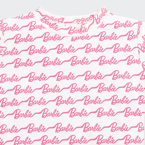 Barbie Printed T-Shirt Denim Dungaree Style BAJP105