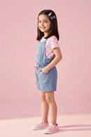 Barbie Printed T-Shirt Denim Dungaree Style BAJP105
