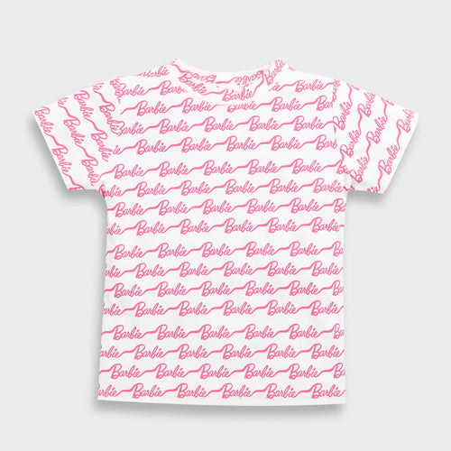 Barbie Printed T-Shirt Denim Dungaree Style BAJP105