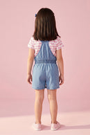 Barbie Printed T-Shirt Denim Dungaree Style BAJP105