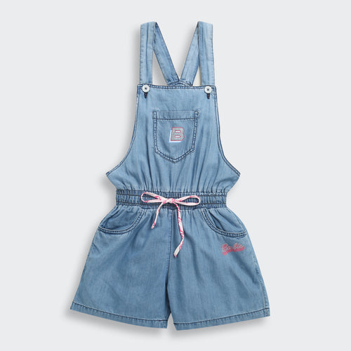 Barbie Printed T-Shirt Denim Dungaree Style BAJP105