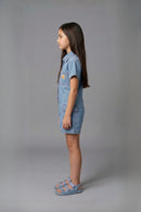 Barbie Short Sleeve Blue Denim Playsuit BAJP112