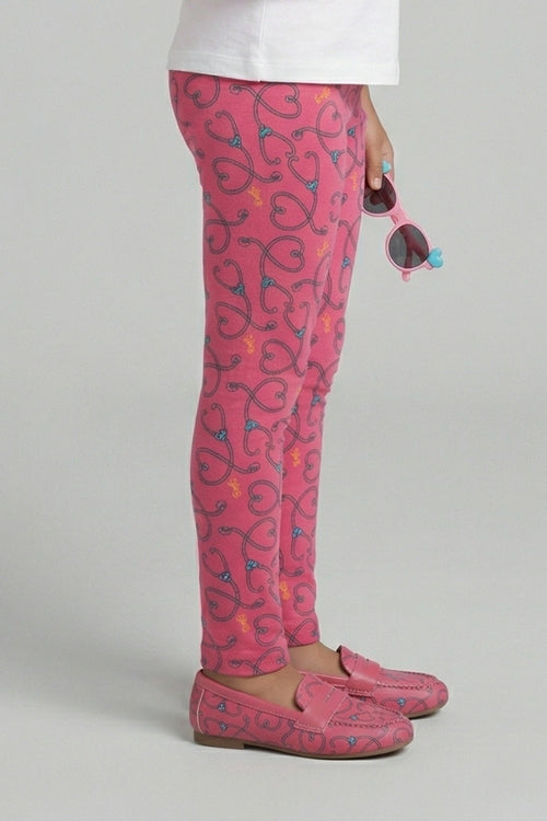 Pink Full Length Leggings BALG003