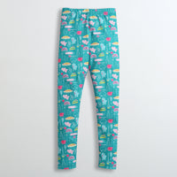 Tiny Girl Green Full Length Leggings | Trendy Girls Outfit Online | Kids