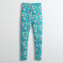 Tiny Girl Green Full Length Leggings | Trendy Girls Outfit Online | Kids