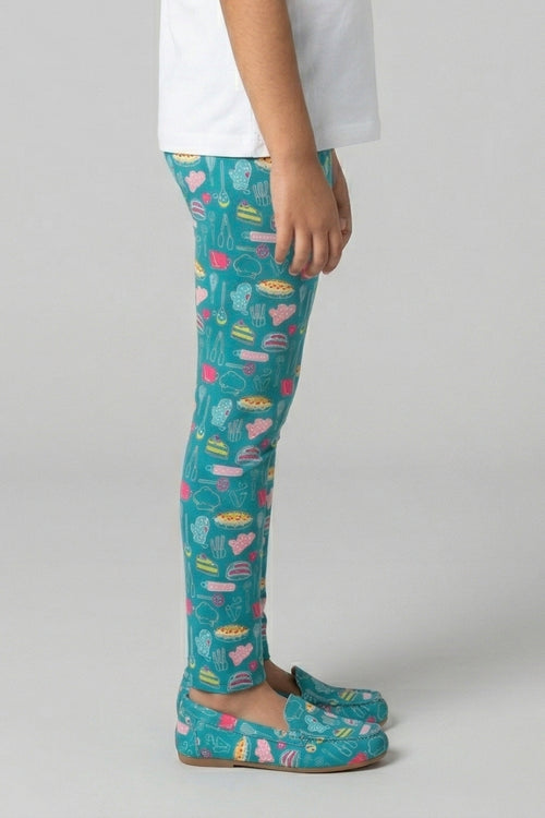 Green Full Length Leggings BALG004