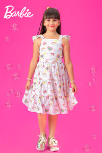 Barbie Strap Midi Frill & Cuff | Trendy Girls Outfit Online | Kids