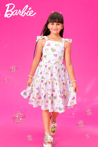 Barbie Strap Midi Frill & Cuff | Trendy Girls Outfit Online | Kids