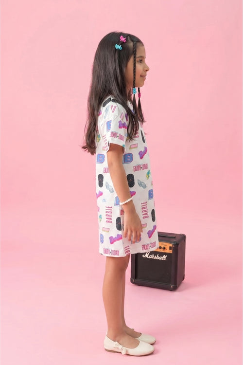 Barbie Printed Midi Dress BAM1108