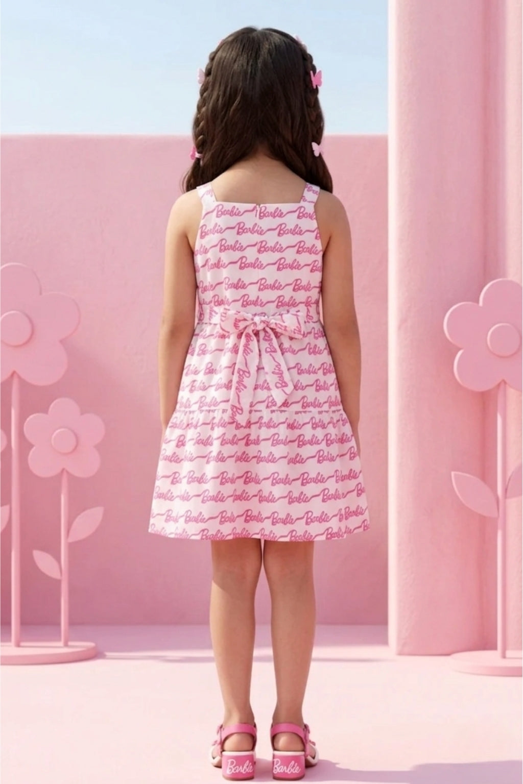 Barbie Spaghetti Strap Calf Length Midi BAM1109