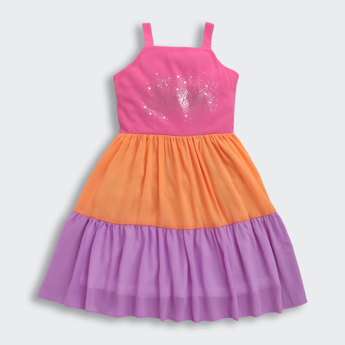 Barbie Spaghetti Strap 3-Layered Midi BAM1120