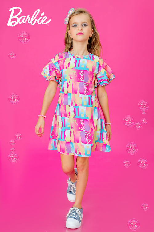 Barbie Round Neck Piped Midi BAM1131