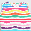 Barbie Multicolor Striped Sleeveless Bodycon Multi Shade Dress | Girls Stylish Party Dress India | Kids